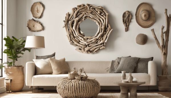 Choisissez un miroir en bois flotté pour votre déco
